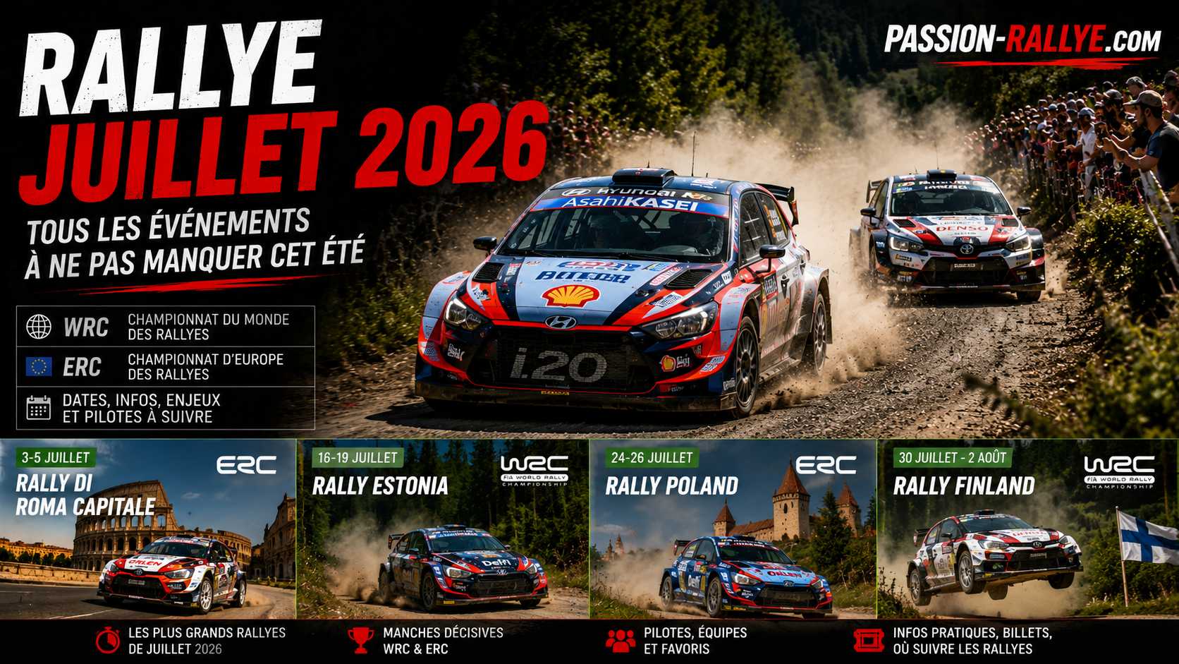 Rallye Juillet 2026 : Calendrier WRC, ERC et Événements à Suivre